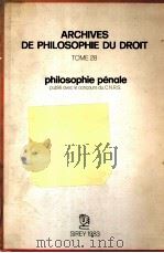 ARCHLVES DE PHILOSOPHIE DU DROIT TOME 28   1983  PDF电子版封面     