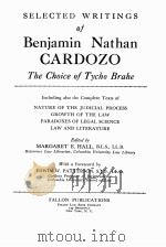 BENJAMIN NATHAN CARDOZO   1938  PDF电子版封面     
