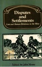 DISPUTES AND SETTLEMENTS（1983 PDF版）