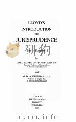 LLOYD'S INTRODUCTION TO JURISPRUDENCE   1985  PDF电子版封面  0459382608   