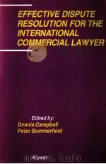 Effective Dispute Resolution for the International Commercial Lawyer（1989 PDF版）