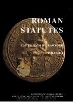 ROMAN STATUTES VOLUME I   1996  PDF电子版封面  0900587679  M.H.CRAWFORD 