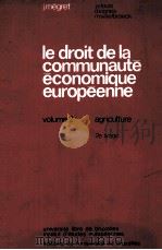 LE DROIT DE LA COMMUNAUTE ECONOMIQUE EUROPEENNE  2   1973  PDF电子版封面     