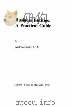BUSINESS ENTITIES:A PRACTICAL GUIDE   1996  PDF电子版封面  0421504900  ANDREW CLARKE 