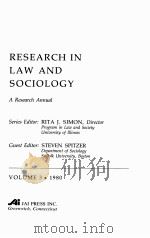 RESEARCH IN LAW AND SOCIOLOGY  VOLUME 3（1980 PDF版）