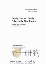 FAMILY LAW AND FAMILY POLICY IN THE NEW EUROPR（1997 PDF版）