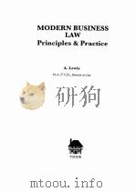 MODERN BUSINESS LAW  PRINCIPLES & PRACTICE   1997  PDF电子版封面  1872807771  A.LEWIS 