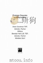 PROBATE DISPUTES AND REMEDIES  FIRST EDITION   1997  PDF电子版封面     