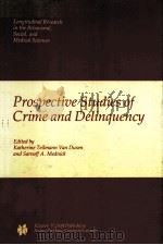 PROSPECTIVE STUDIES OF CRIME AND DELIQUENCY（1983 PDF版）