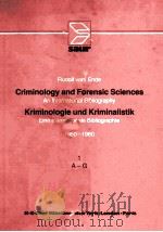 CRIMINOLOGY AND FORENSIC SCIENCES  AN INTERNATIONAL BIBLIOGRAPHY  1（1981 PDF版）