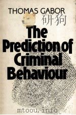 THE PREDICTION OF CRIMINAL BEHAVIOUR:STATISTICAL APPROACHES（1986 PDF版）