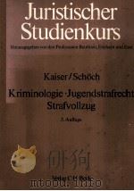 KRIMINOLOGIE·JUGENDSTRAFRECHT STRAFVOLLZUG   1987  PDF电子版封面  3406321127   