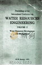 PROCEEDINGS OF THE INTEMATIONAL CONFERENCE ON WATER RESOURCES ENGINEERING  VOLUME 2（1978 PDF版）