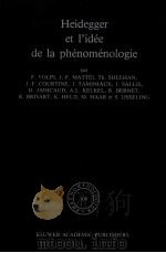 Heidegger et l'idee de la phenomenologie（1988 PDF版）