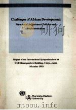 Challenges of African development : structural adjustment policies and implementation（1994 PDF版）