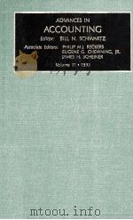 Advances in accounting vol. 11·1993   1993  PDF电子版封面  155938655X  Bill N. Schwartz 