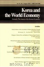 KOREA AND THE WORLD ECONOMY VOL.14，NO.2 AUGUST 2013     PDF电子版封面  22342346   