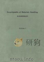 ENCYCLOPAEDIA OF MATERIALS HANDLING  IN TWO VOLUMES  VOLUME 1（1964 PDF版）
