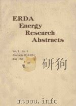 ERDA ENERGY RESEARCH ABSTRACTS  VOL.1 NO.5 ABSTRACTS 6316-8114  MAY 1976（1976 PDF版）