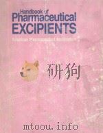 HANDBOOK OF PHARMACEUTICAL EXCIPIENTS   1986  PDF电子版封面  0917330560   