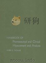 HANDBOOK OF PHARMACEUTICAL AND CLINICAL MEASUREMENT AND ANALYSIS（1977 PDF版）