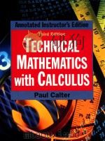 Technical mathematics with calculus third edition   1995  PDF电子版封面  0131591533  Paul Calter 