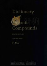 Dictionary of organic compounds volume four F—mer D—0-00001—M-0-00454（1996 PDF版）