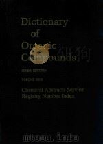 Dictionary of organic compounds volume snine chemical abstracts service registry number index（1996 PDF版）
