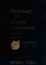 Dictionary of organic compounds volume eight molecular formula index（1996 PDF版）