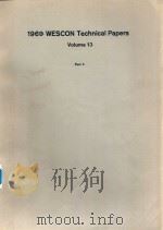 1969 WESCON TECHNICAL PAPERS VOLUME 13 PART 3（1969 PDF版）