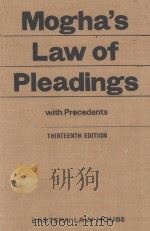 THE LAW OF PLEADINGS IN INDIA  WITH PRECEDENTS  THIRTEENTH EDITION   1983  PDF电子版封面     