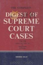 THE COMPLETE DIGEST OF SUPREME COURT CASES  VOL.VII   1977  PDF电子版封面    SURENDRA MALIK 