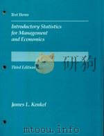 INTRODUCTORY STATISTICS FOR MANAGEMENT AND ECONOMICS  THIRD EDITION   1989  PDF电子版封面  0534916856  JAMES L.KENKEL 