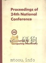 Proceedings of 24th national conference   1969  PDF电子版封面     