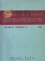 INTERNATIONAL JOURNAL OF FRACTURE VOLUME 16 NUMERS1-3（1980 PDF版）