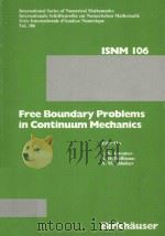 FREE BOUNDARY PROBLEMS IN CONTINUUM MECHANICS（1992 PDF版）