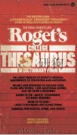 the new american roget's college thesaurus   1958  PDF电子版封面    philip d. morehead 