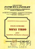 mini-trio foUr hautbois clarinette et bassoon   1974  PDF电子版封面     