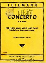 concerto in a major for flute oboe violin and piano   1973  PDF电子版封面    Telemann 