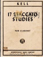 17 Staccato studies for clarinet   1958  PDF电子版封面    Reginald Kell 