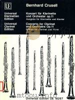 Concerto for clarinet and orchestra Op.11 edition for clarinet and piano（1988 PDF版）