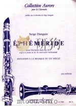 Ephemeride pour Clarinette Seule (en Sib) d'apres le poeme de M.Th.Dangain Vandamme（1989 PDF版）