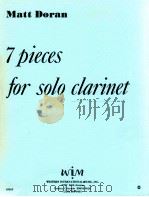 matt doran 7 Pieces for solo clarinet（1969 PDF版）
