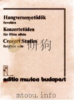 hangversenyetud?k fuvolara konzertetuden fur fl?te allein concert studies for flute solo（1984 PDF版）