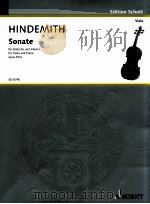 Sonate fur bratsche und kiavier fur Viola and Piano opus 25/4 ed 6740   1977  PDF电子版封面    Paul Hindemith 