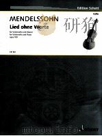 Lied Ohne Worte fur Violoncello and piano CB 162   1997  PDF电子版封面     
