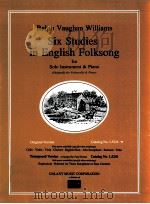 Six Studies in English Folksong for Solo instrument & Piano (Originally for Violoncello & Piano)   1927  PDF电子版封面     