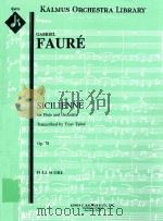 Sicilienne for Flute and Orchestra Op. 78（1988 PDF版）