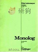 Monologue for solo oboe op.77 05 204   1993  PDF电子版封面     