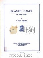 Islamite Dance pour Hautbois et Piano   1962  PDF电子版封面    E.Goossens 